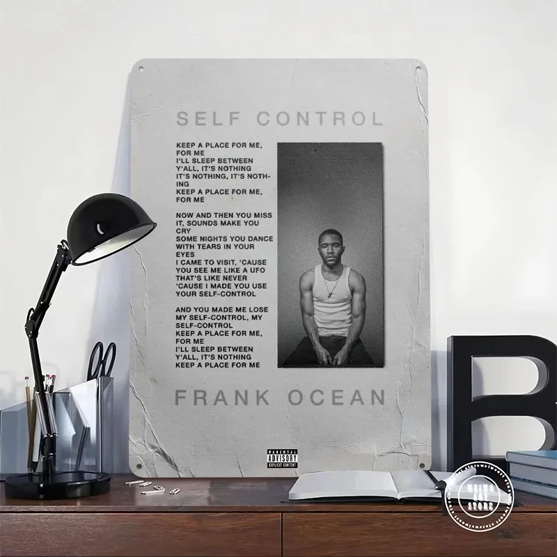 Frank Ocean Self Control Album Art 3D Texture Printed Poster Custom Vintage Metal Tin Plate Sign for Wall Art Funny Signs Decor