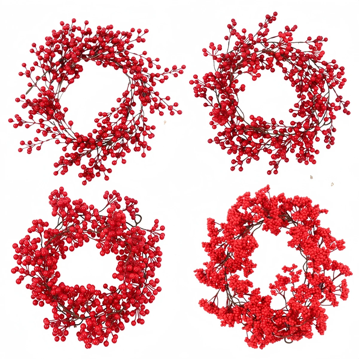 200cm Christmas Garland Red Berry Vine Artificial Plants DIY Hanging Wreath Xmas Tree Home Decoration Wedding Ornaments