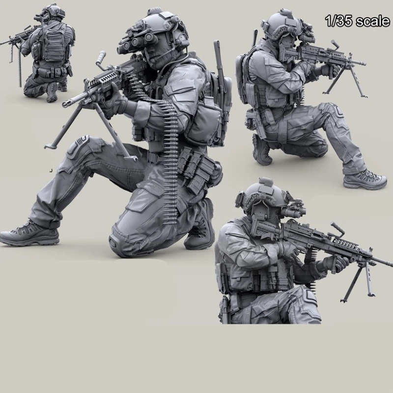 1/35 Resin Figure US Special Forces/MARSOC Modern Soldier in Action with GPNVG-18 Panoramic Night Vision Goggles Self-Assembly C