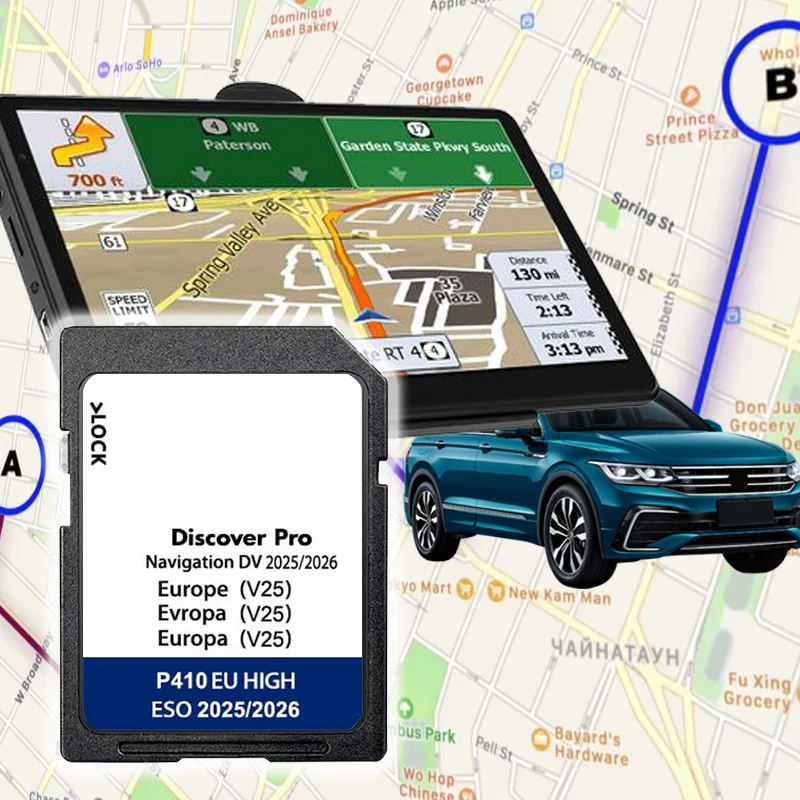 DV V25 لوحدة الملاحة VW e-Golf Passat Touran Tiguan Discover Pro Update Europe UK Maps Discover Pro Media