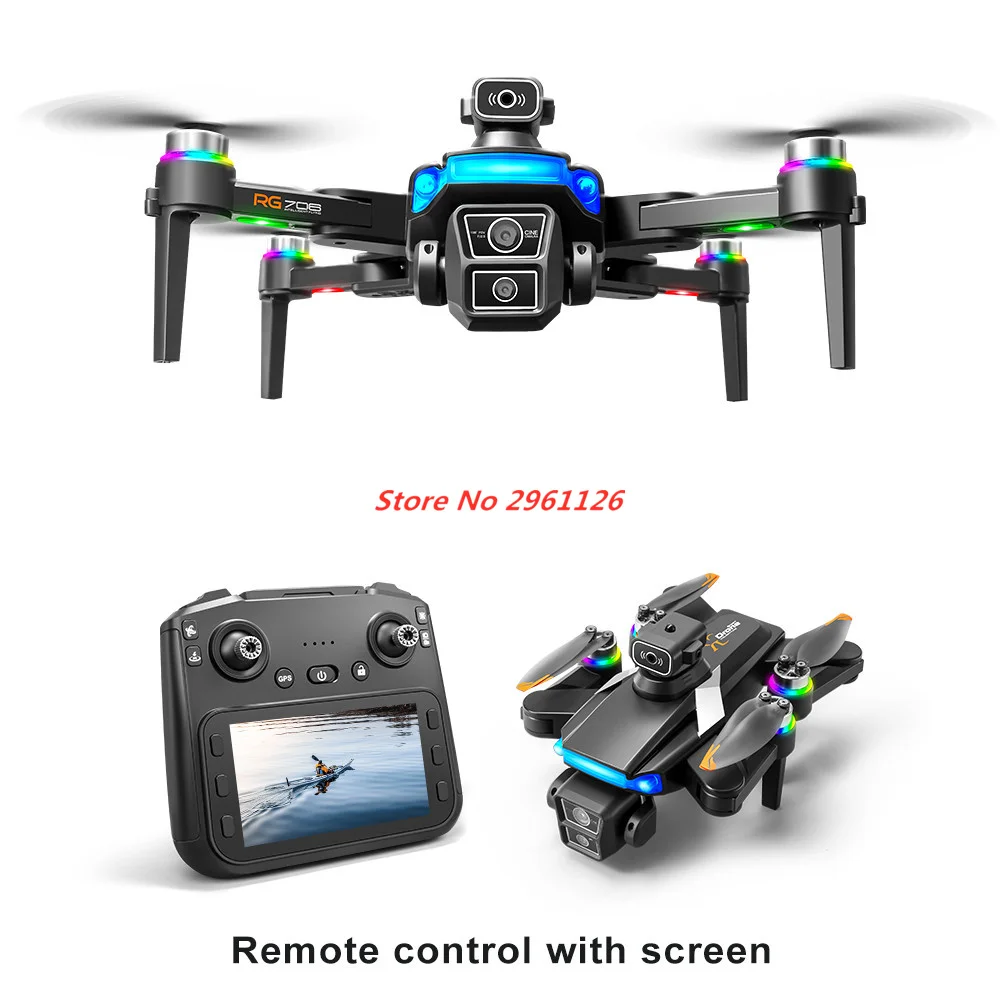 โดรนกล้อง 8K HD พร้อม GPS หน้าจอระดับมืออาชีพ โดรน GPS 5G WIFI หลบหลีกสิ่งกีดขวาง โดรน FPV แบบไร้แปรงถ่าน หน้าจอขนาดใหญ่ ควบคุมผ่านรีโมท