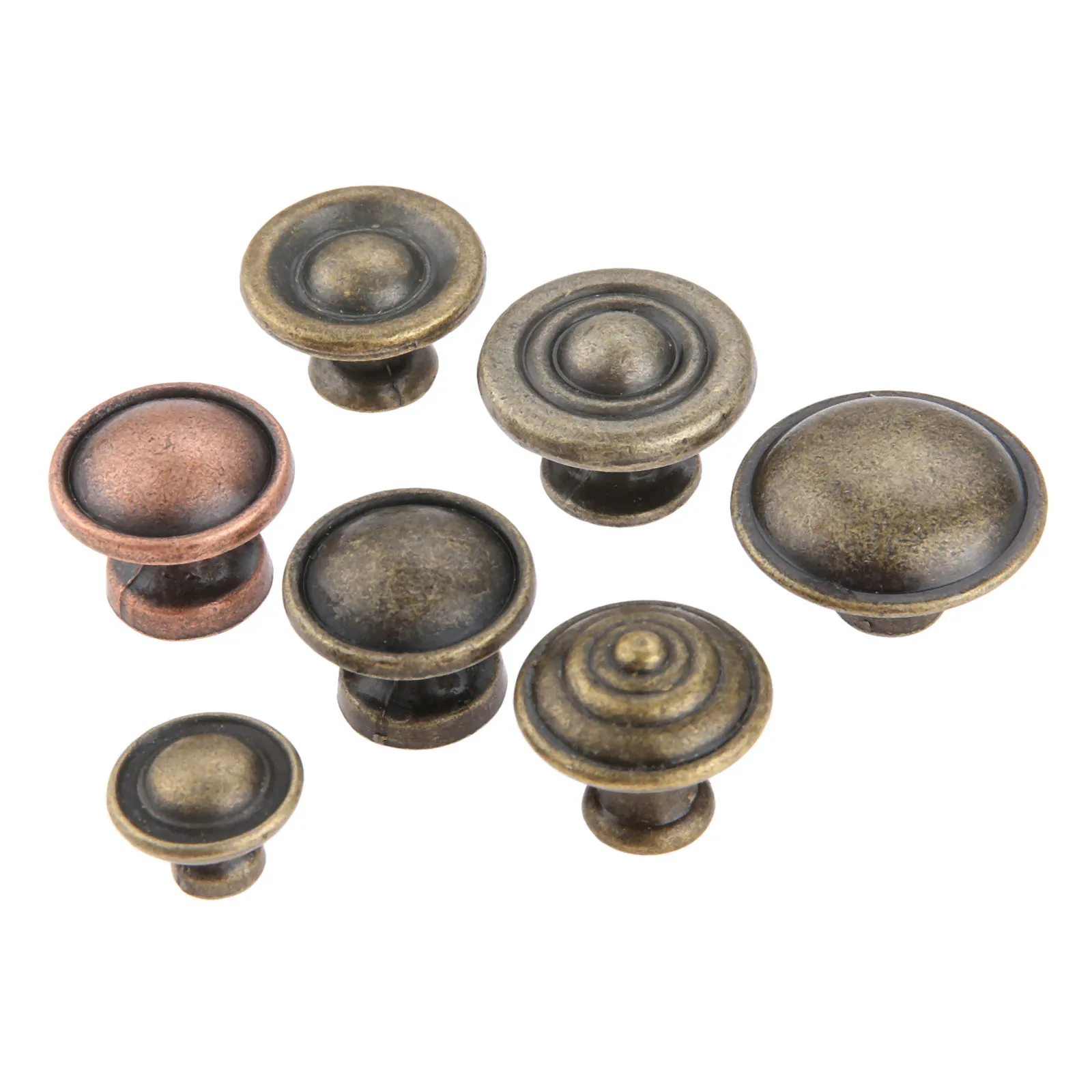 Antique Bronze Furniture Cupboard Cabinet Door Knobs and Handles Vintage Jewelry Box Wardrobe Dresser Drawer Knob Pulls & Screw