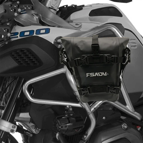 Imagen 2 del producto Barras de choque universales para marco de motocicleta, bolsa impermeable, bolsa de colocación de herramientas de reparación para BMW R1200GS R1250GS para Suzuki y HONDA