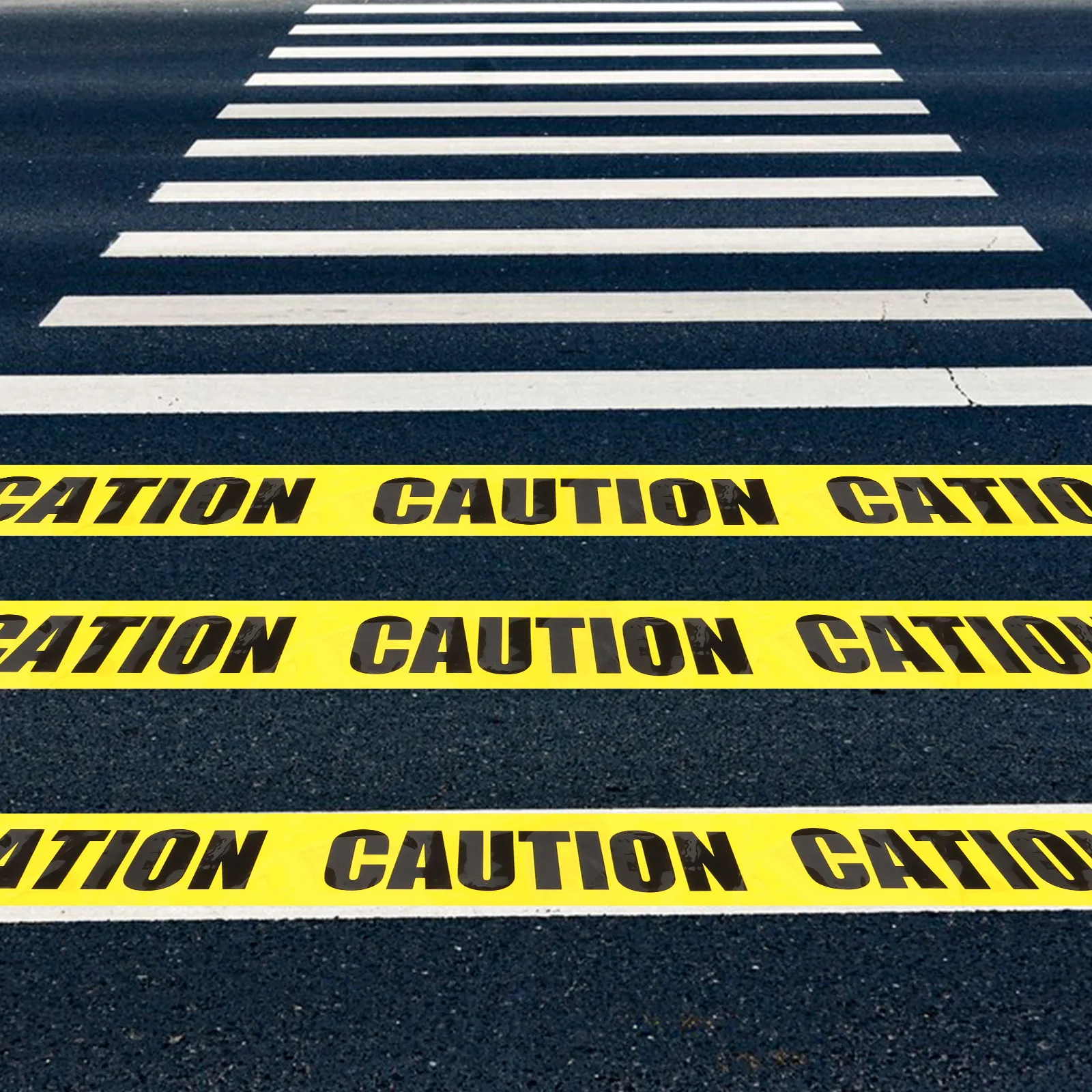 

Halloween Caution Tape Roll Yellow Black Warning Tape for Stairs Platforms Loading Docks Ramps Floor Safety Decals Anti-Slip