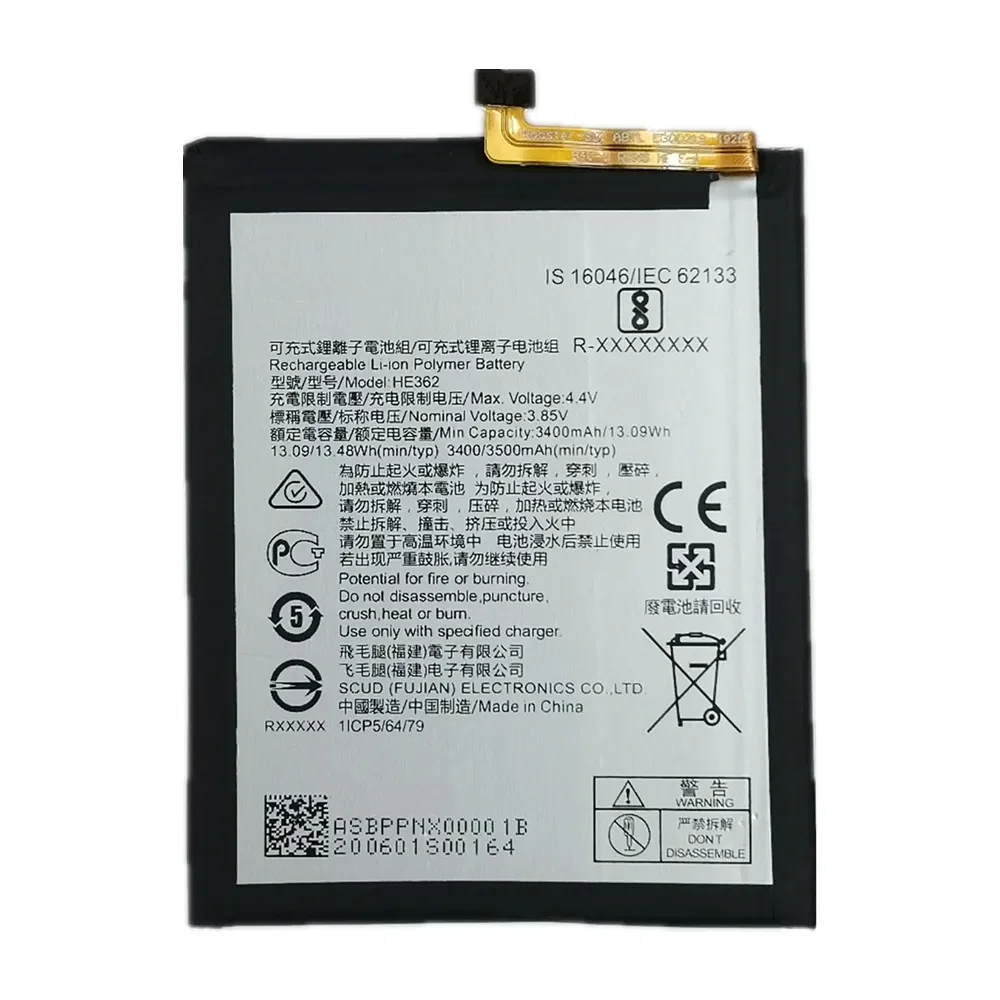 3500mAh HE362 Battery For Nokia 8.1 2018 / 3.1 Plus / X7 TA-1119 TA-1128 HE 362 Phone Replacement Bateria Batteries In Stock