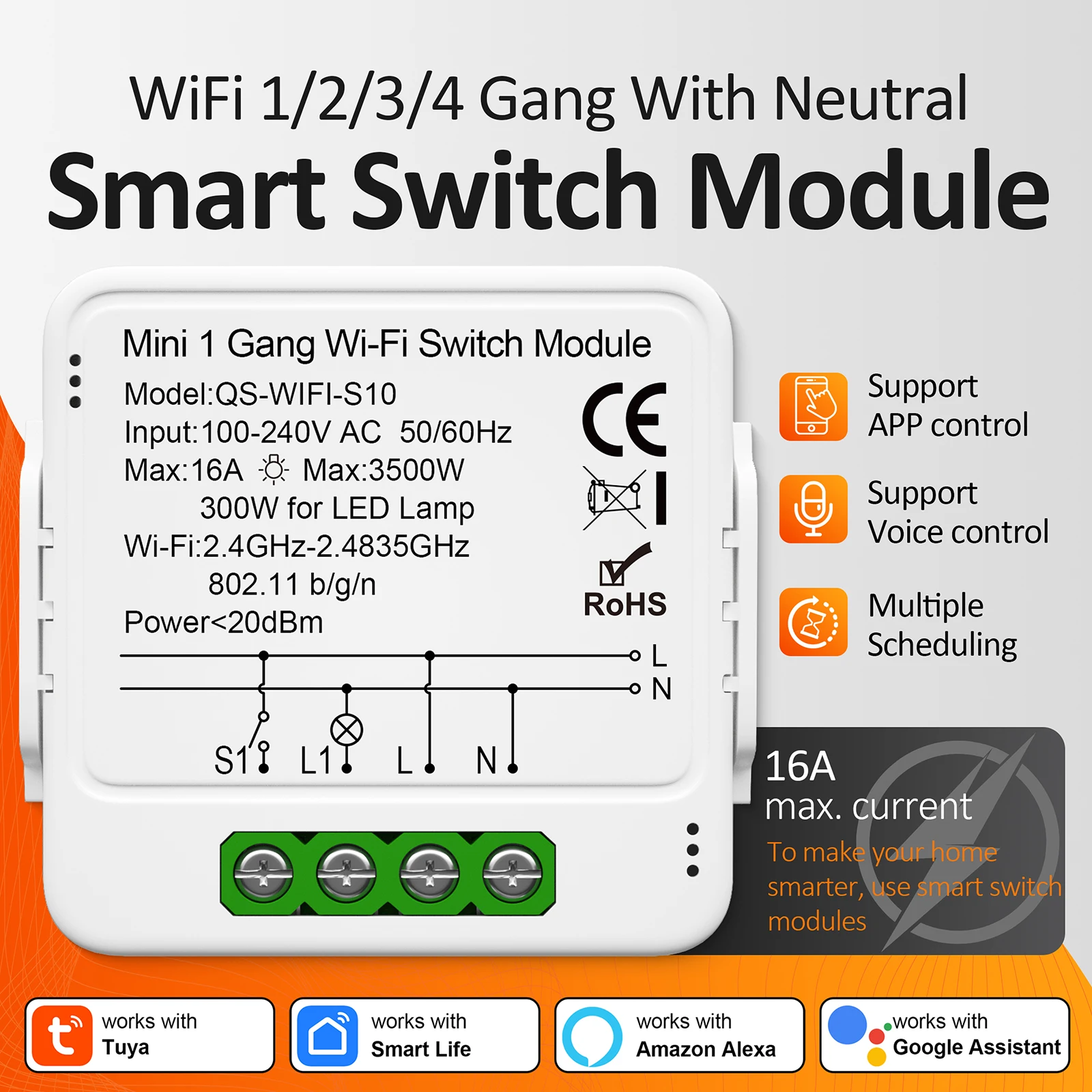 Tuya 16A Wifi 1/2/3…
