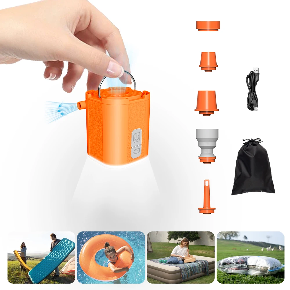 Aerogogo GIGA PUMP TINY: 3-in-1 Mini Pump Portable Inflator for Camping Sleeping Pad Mattress Lightweight for Easy Use