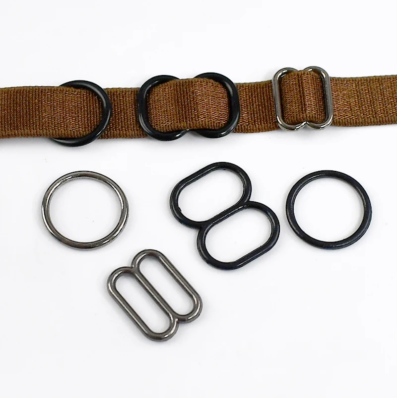 50Sets Metal O Ring Bra Buckles Adjuster Bikini Clip Clasp Connector Underwear Strap Slider Lingerie Hardware Sewing Accessories