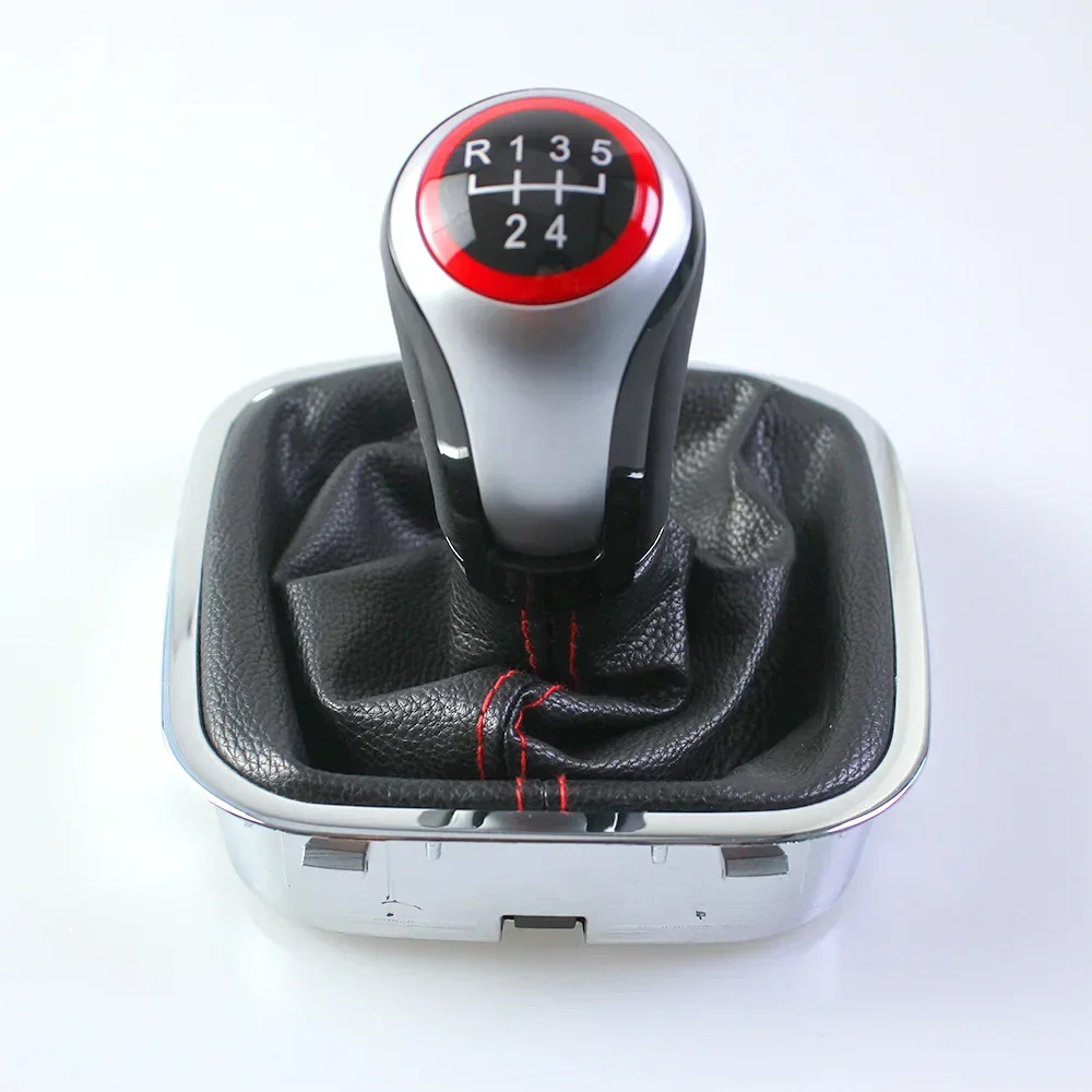 Gear Shift Knob For VW Polo 6c 6r Hatchback Sedan 2011-2019 MT 5/6 Speed Level Change Knob with Gaiter Boot Cover Car Accessorie