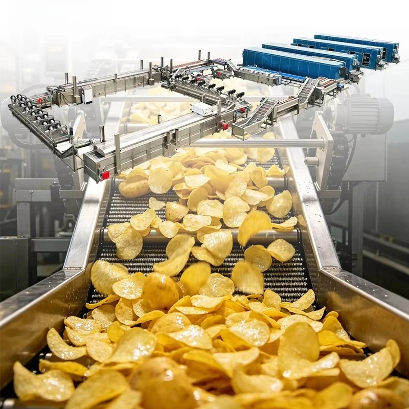 Customized Industrial Automatic Frozen French Fries Production Line Large Scale Potato Chip Making Machine 1000 2000kg h