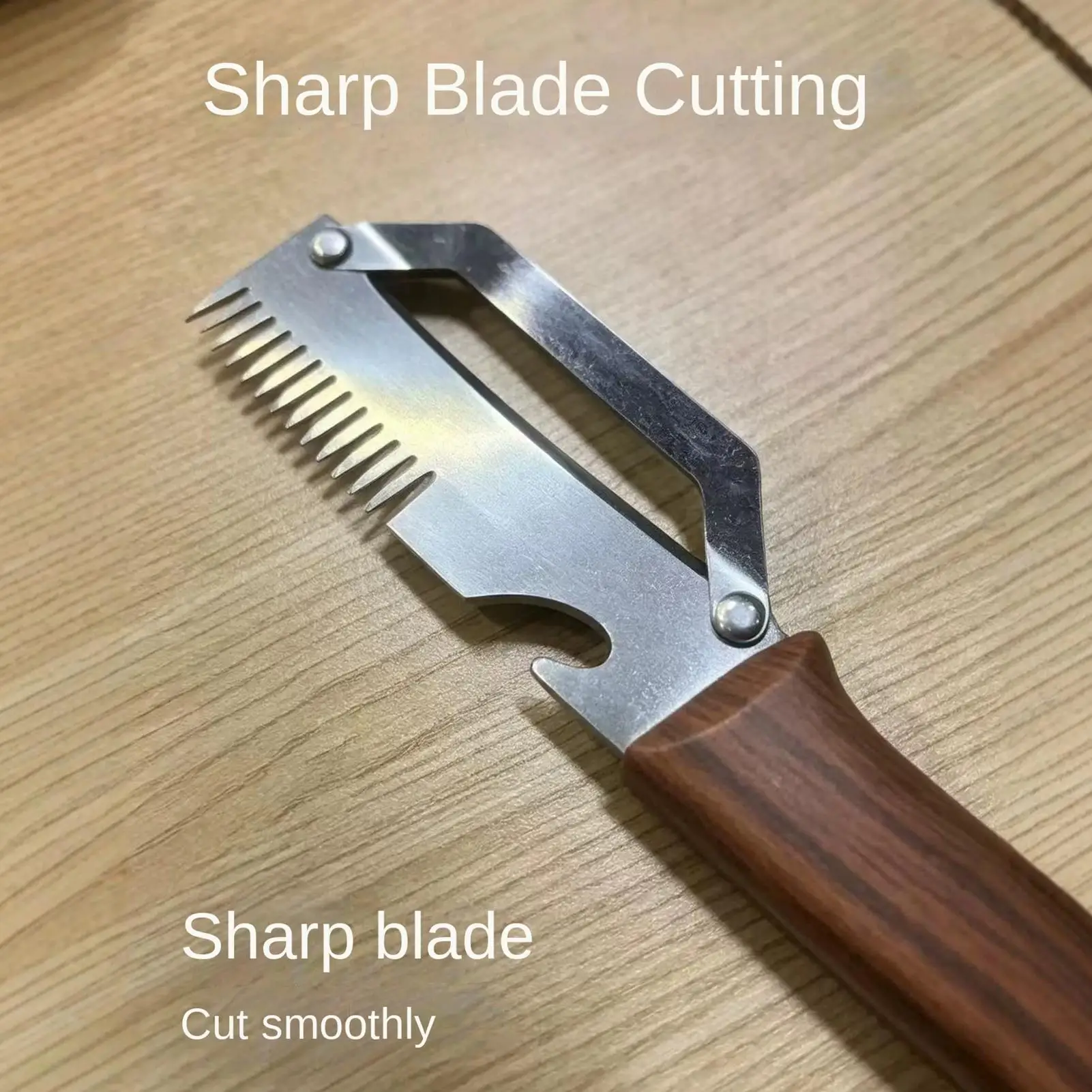 Stainless Steel Slicer, Serrated Vegetable Fruit Peeler, Bottle Opener, Scallion Shredder, Multi-functional Kitchen Utensil