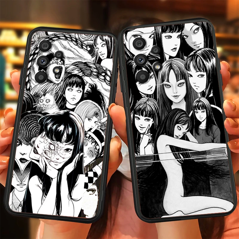 Tomie Kawakami Junji Ito Art For Samsung A53 A52 A33 A32 A51 A71 A21S A13 A73 A55 A22 A23 A35 A72 A54 A12 5G Black Soft