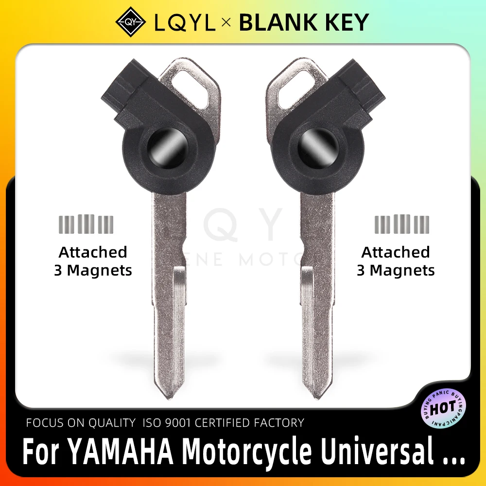 LQYL Blank Key Motorcycle Left Right Groove Magnetic Keys For YAMAHA NMAX155 Jinzhan 125 Aurora Third Generation Lh125T-C