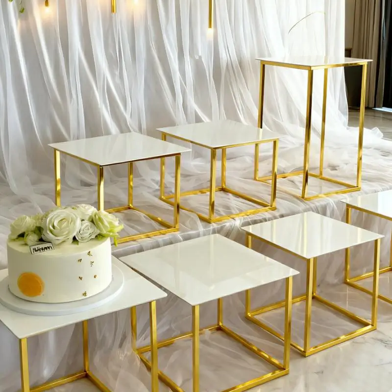 

12-20 PCS Candy Dessert Table Display Shelf Cake Stand Tray Buffet Ornament Break Tea Holder for Party Supplies Home Decoration