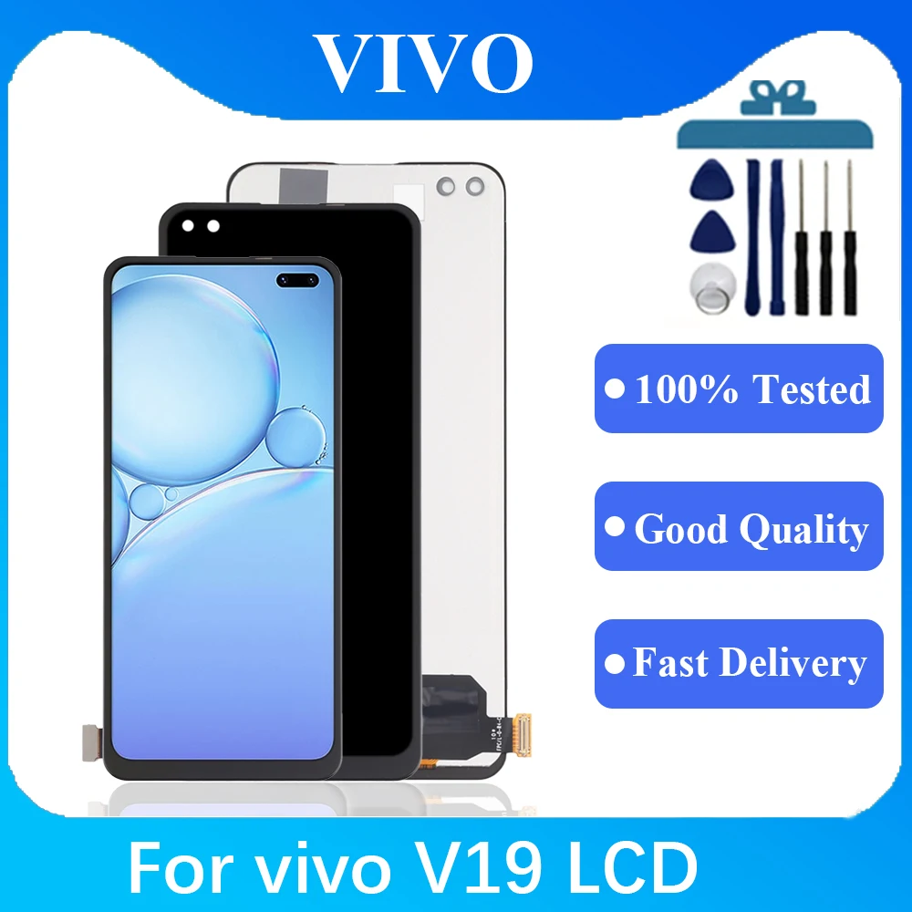 

6.44 inch TFT LCD For vivo V19 LCD display Touch Screen Digitizer Assembly Replacement For vivo V19 Lcd Display no Fingerprints