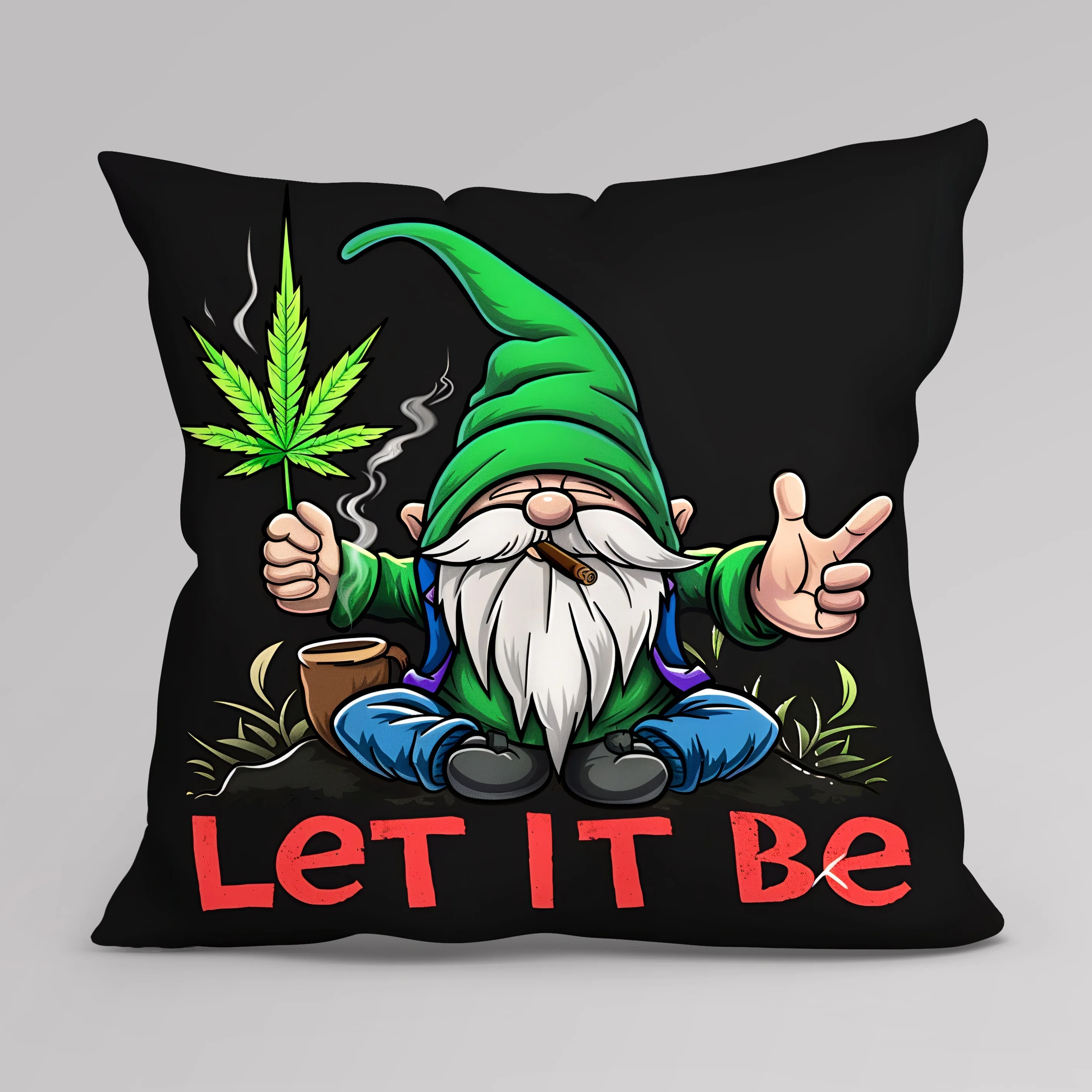 [1pc Soft Plush Pillow Case] 1pc Soft Plush Pillow Case, Single Sided Print, Free Theme Pattern, Home Decor, Car Decor