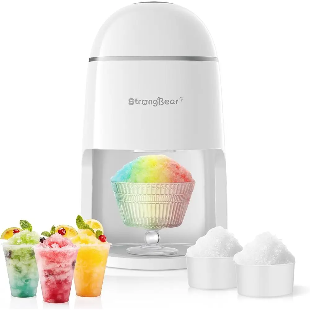 

StrongBear Cone Shaved Ice hine, Electric Ice Shaver Slushie hine, cone Maker or Kids Birthday Party, House Warming Gits New Hom