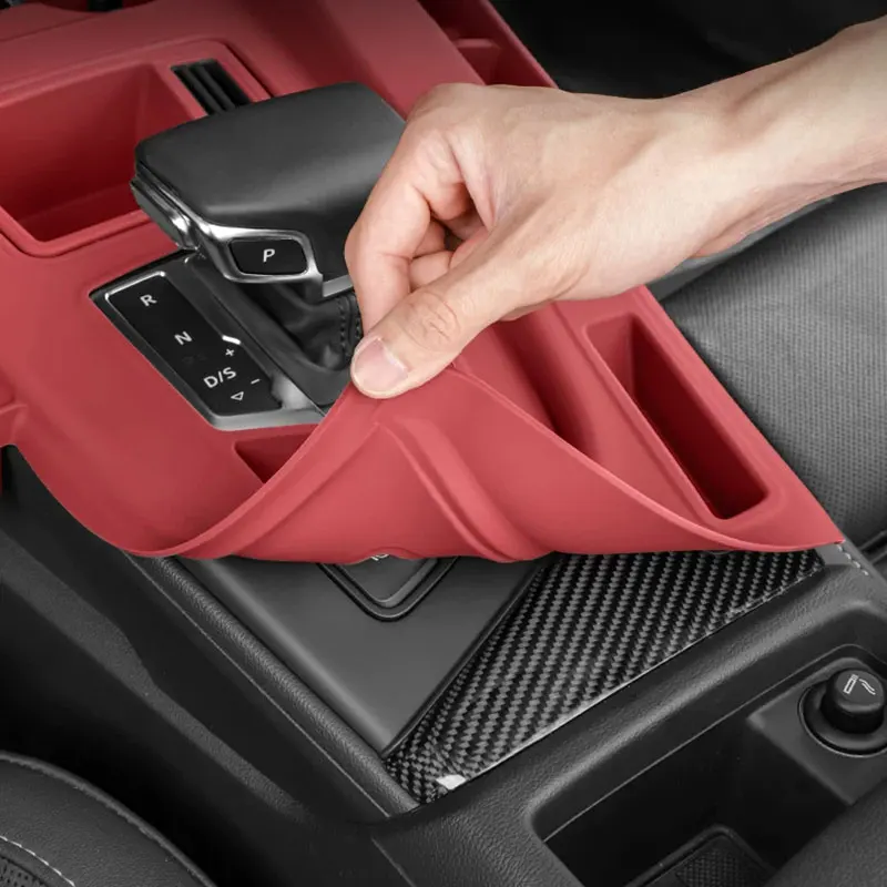 For Audi A4 A5 2020-2025 Silicone Central Control Gear Panel Protective Pad Interior Storage Box Modification Accessories view 5