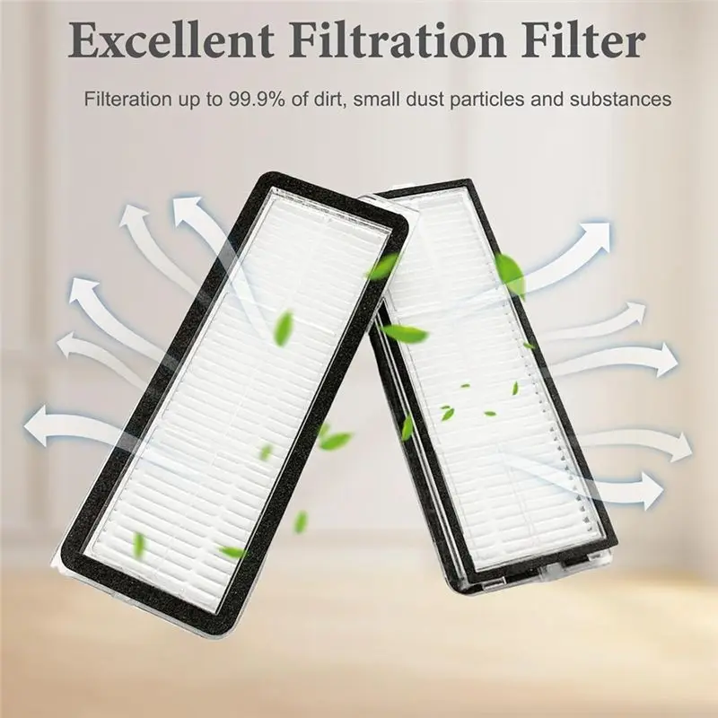 KYCOR-For Roborock Qrevo Curve/P20 Pro Robot Vacuum Attachments Main Side Brushes Dust Bags Wipes Filters