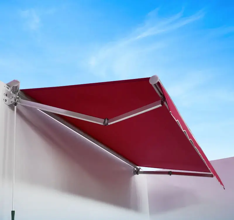 Weatherproof Retractable Awning for Parking Restaurant Durable Aluminum Frame Waterproof Fabric Canopy Modern Design Sunshade