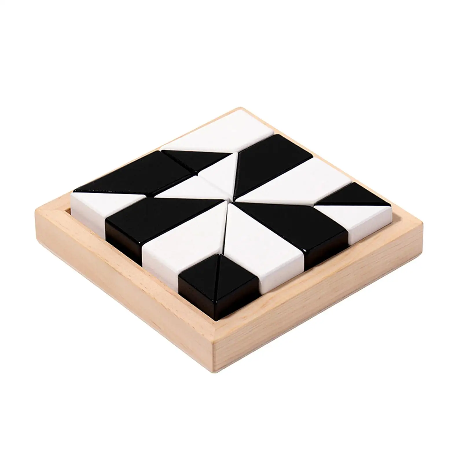 Geometric Montessori Toys Jigsaw 3D Game Wooden Blocks Puzzle for Toddlers Preschool STEM Educational Learning Toy