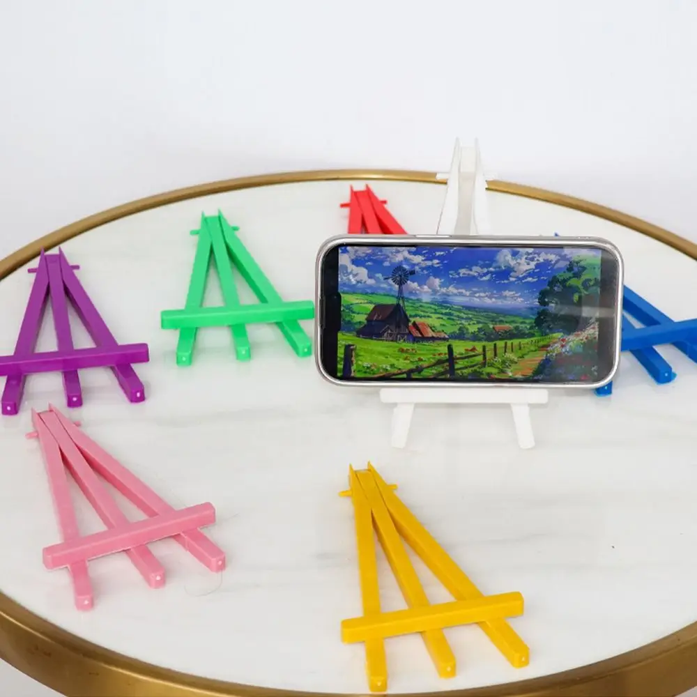 Portable Plastic Triangle Easel Mini Adjustable Painting Holder Painting Display Stand Office Desk