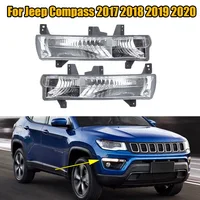 Luz de circulación diurna DRL para parachoques delantero de coche, lámpara antiniebla para Jeep Compass 2017, 2018, 2019, 2020
