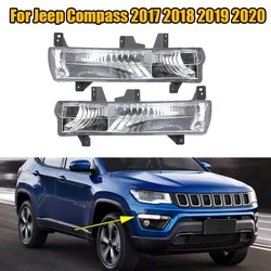 Car Front Bumper DRL Daytime Driving Running Light Lamp Foglight Foglight For Jeep Compass 2017 2018 2019 2020