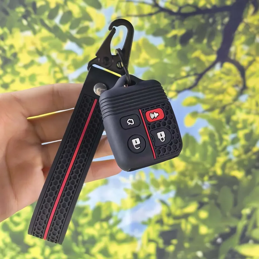 Premium Sport Silicone Key Skin With Keychain For Ford Transit MK6 Connect 2000-2006 Wear Resistant Key Guard