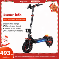 iScooter iX5s Electric Scooter 15Ah 1000W Powerful Kick Scooter Anti-skid Off Road Pneumatic Tire 65km Range 45km/h eScooter