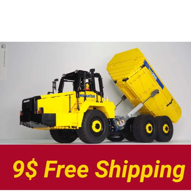 

9658PCS building block moc-101337 technology HM300 articulated dump truck electric remote control assembly toy