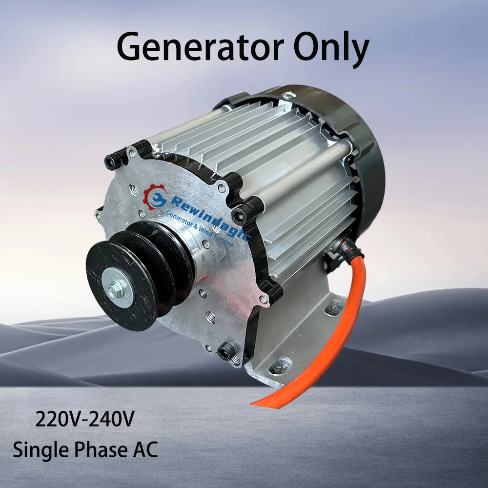 Hoog rendement 8KW 10KW hoge toeren 3000RPM 220V 1-fase alternator permanente magneetgenerator met VFD-motor complete set voor thuisgebruik