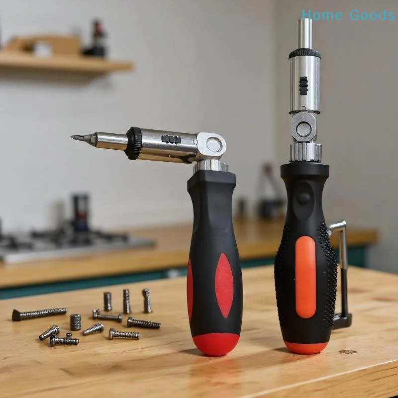 Multi-function Magnetic Bit Ratchet Screwdriver Angle Variable 0-180 Degrees Can Be Turned Left And Right 1/4 Inch Hex Interface