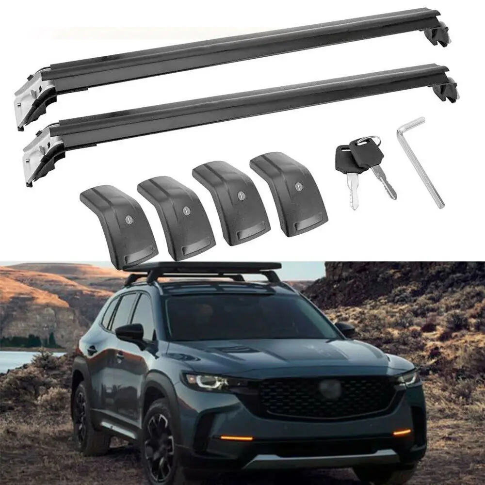 Lockable Roof Rail Rack Cross Bars Crossbar Fits for Mazda CX-50 CX50 2022 2023