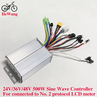 24V 36V 48V 350/500W sine wave Brushless motor controller 20A for No. 2 protocol LCD meter S866 S810 SW900 Electric bike Scooter