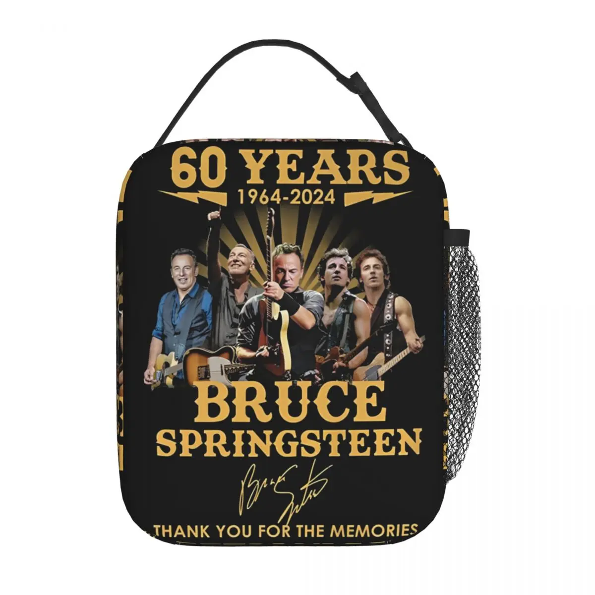 

Retro Bruce Springsteen Rock Singer 60Years Thermal Insulated Lunch Bags Portable Food Bag Container Thermal Cooler Lunch Boxes