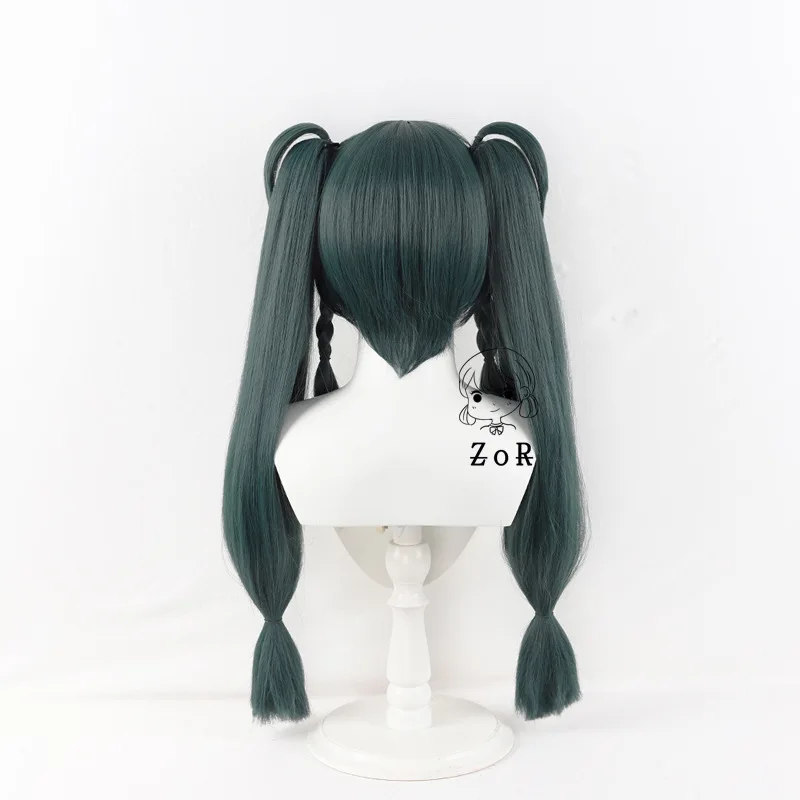 Zenless zona zero qingyi peruca cosplay mulher trança verde twintails cabelo festa de halloween vestir-se peruca comic-con acessórios de fantasia