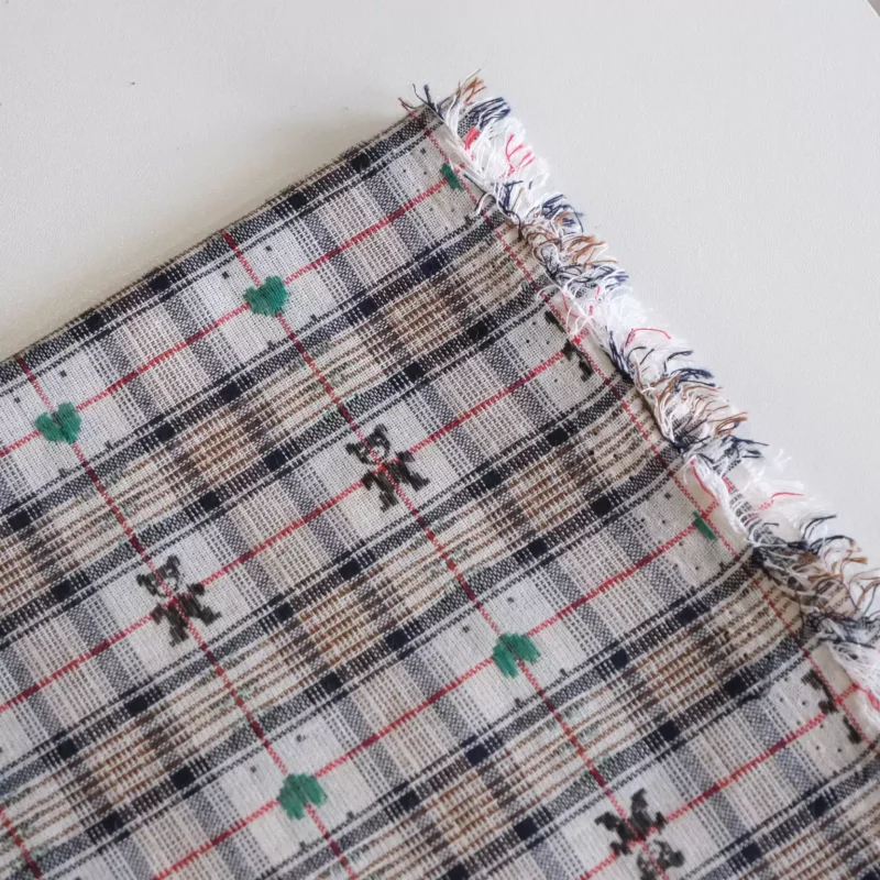 Handmade Cotton Plaid Fabric Skirt DIY Headband Set Sewn Fabric Home Decor Fabric by the Yard All Cotton Plaid Design 4