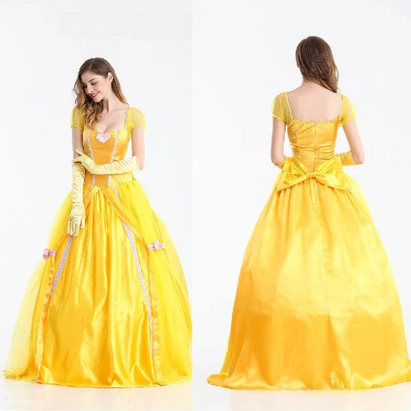 

Adult Beau And the Beast Belle Princ Skirt loween Costume Ball Performance Clothes Traditional Chinese Ethnic Women's...