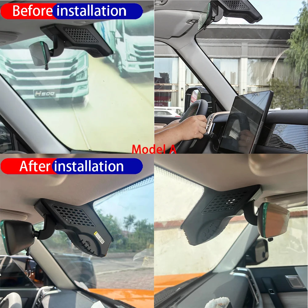 Dash Cam for Chery iCar iCaur 03 Jaecoo J6 EJ6 6 EV Aiqar eQ3 Fulwin X3L X3 Plus Front 4K DVR Dashboard Camera Video Recorder