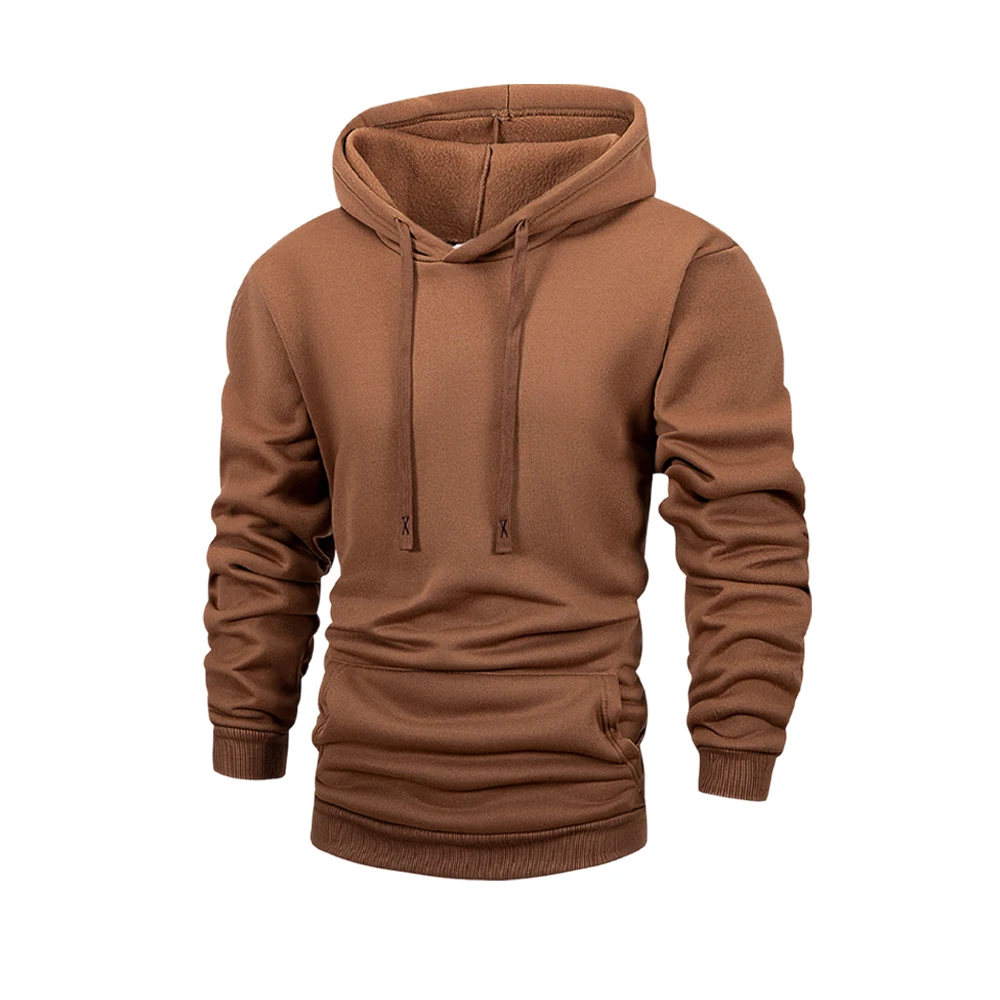 Men's Fleece Pullover Hoodies Unisex Autumn Winter Hooded Sweatshirt Outerwear Fashion Casual Hoodie for Men Male Clothing Coat - Image 6