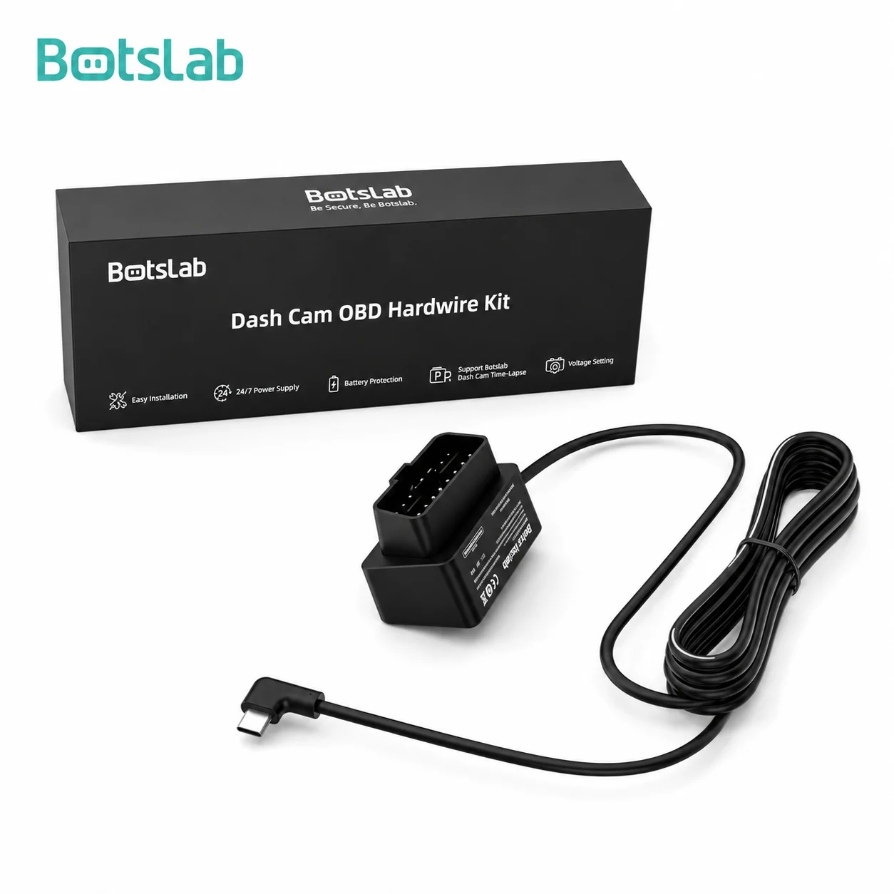 Original BOTSLAB OBD Hardwire Kit Stromkabel Exklusiv für BOTSLAB Dashcam G980H/G300H/HK40/HK30 Unterstützt Parkmodus – Detail 1