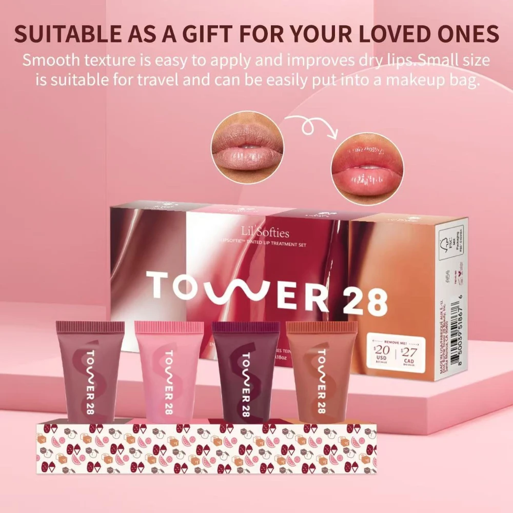 مجموعة أحمر شفاه مكونة من 4 قطع مكياج للنساء كوب غير لاصق مقاوم للماء ومستحضرات تجميل تدوم طويلاً ملمع شفاه غير لامع للنساء في عيد الحب #2