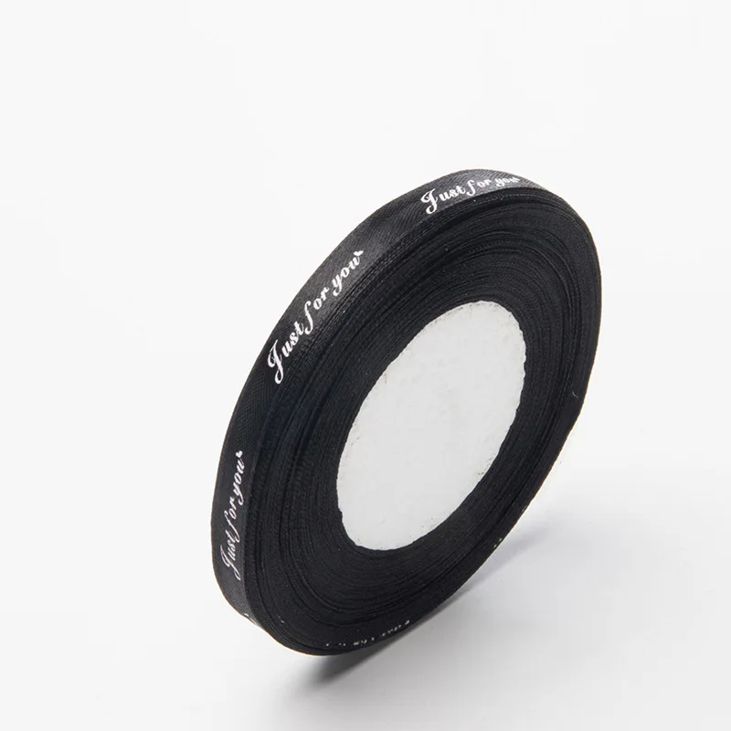 40 Yard Woven Stain Ribbons Width 1cm Lettering Just for You DIY Handmade Jewelry Box Gift Packaging Display Wrapping Material