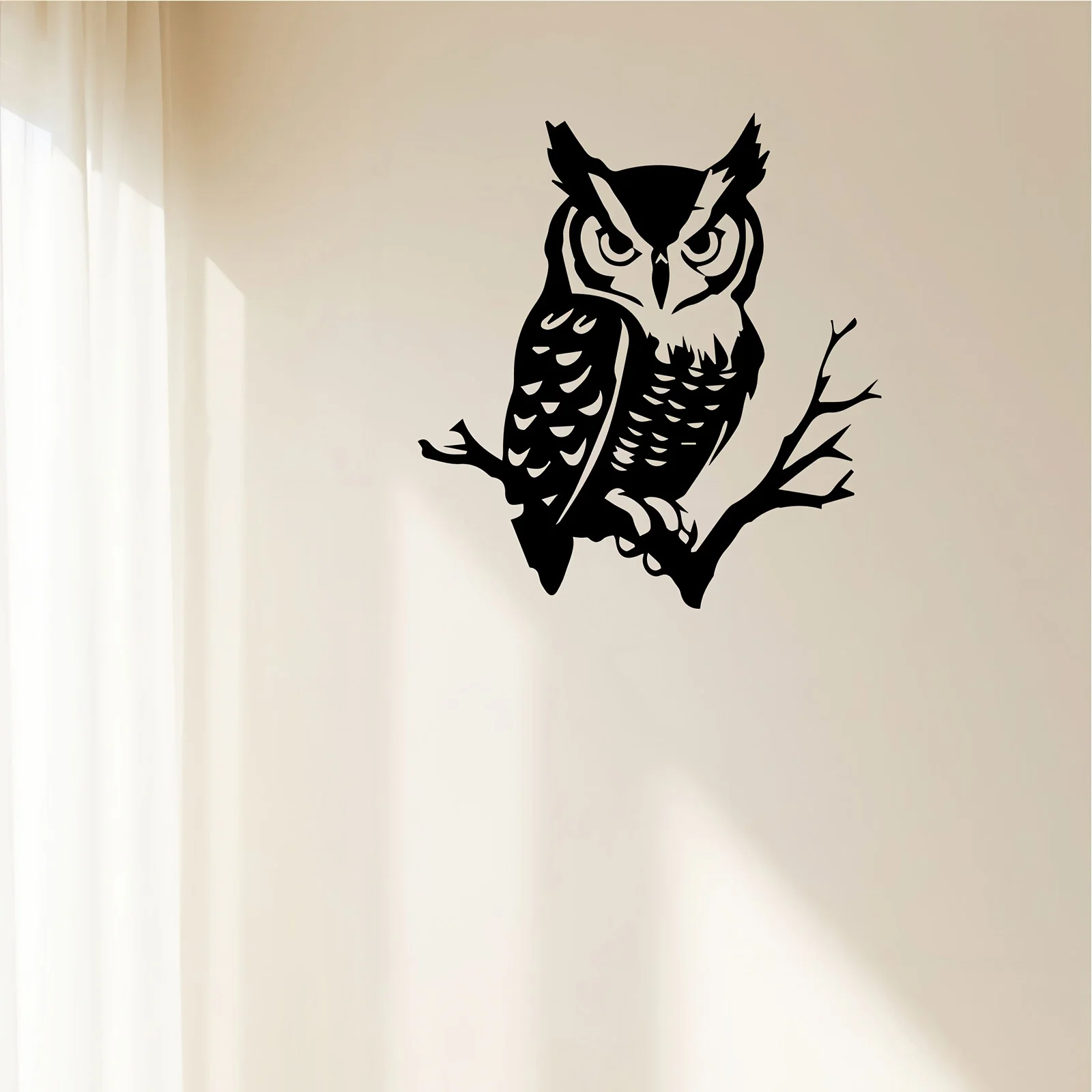 Letrero de metal con forma de búho vintage para número de casa, placa de hierro en blanco y negro para decoración de pared, decoración exterior para el hogar, fácil de instalar