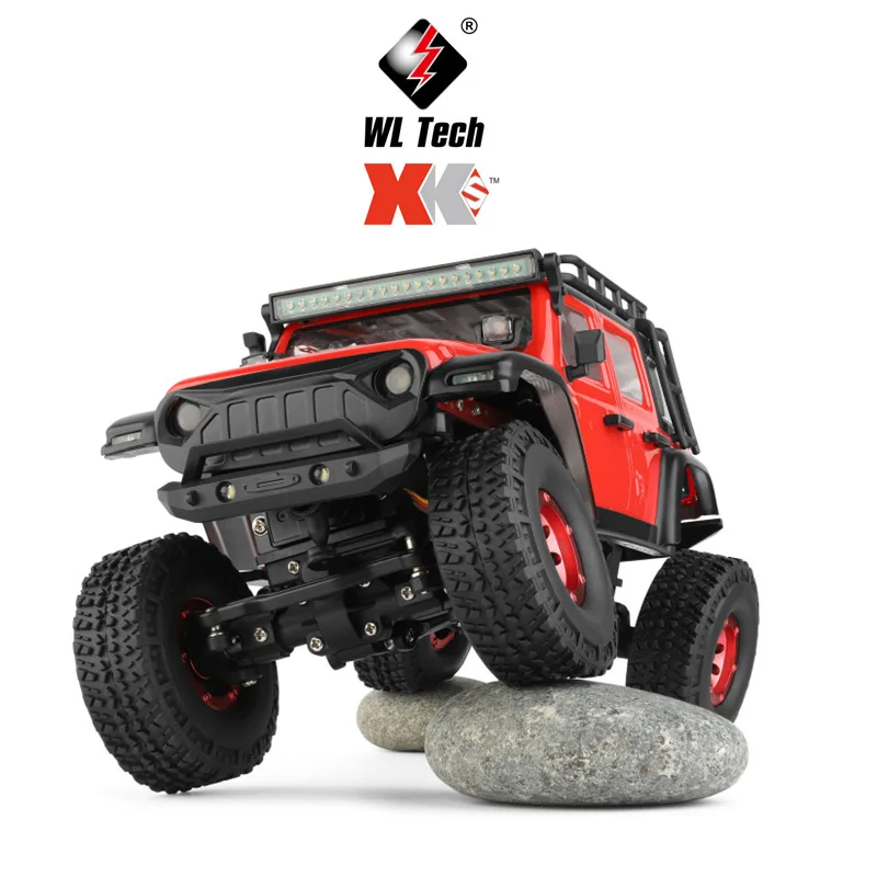 Wltoys 2428 1:24 RC Car 2.4G With LED Lights 4WD Off Road Vehicle Model Remote Control Mechanical Truck For Children Toy Gift