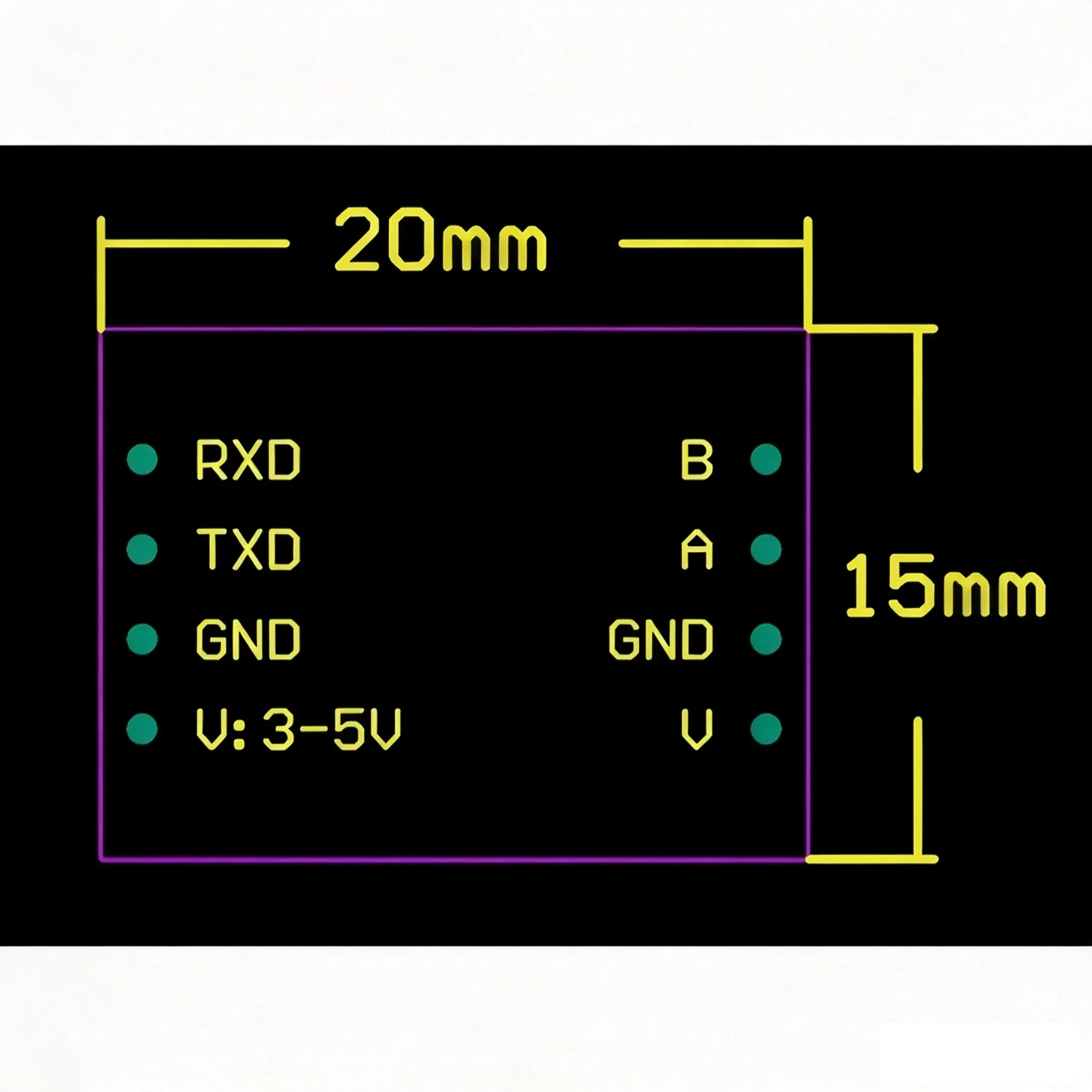 TTL to RS485 Module, UART to RS485 Converter, Auto TX/RX Switch, Industrial Grade, 3-5V, 12Mbps