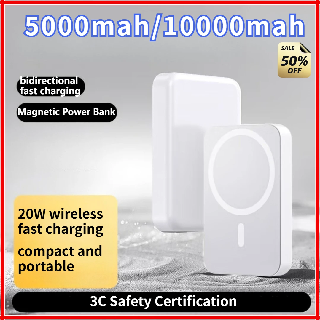 

5000mAh 10000mAh Portable Magnetic Wireless Fast Charging External Battery For iPhone For Samsung For Xiaomi For Huawei