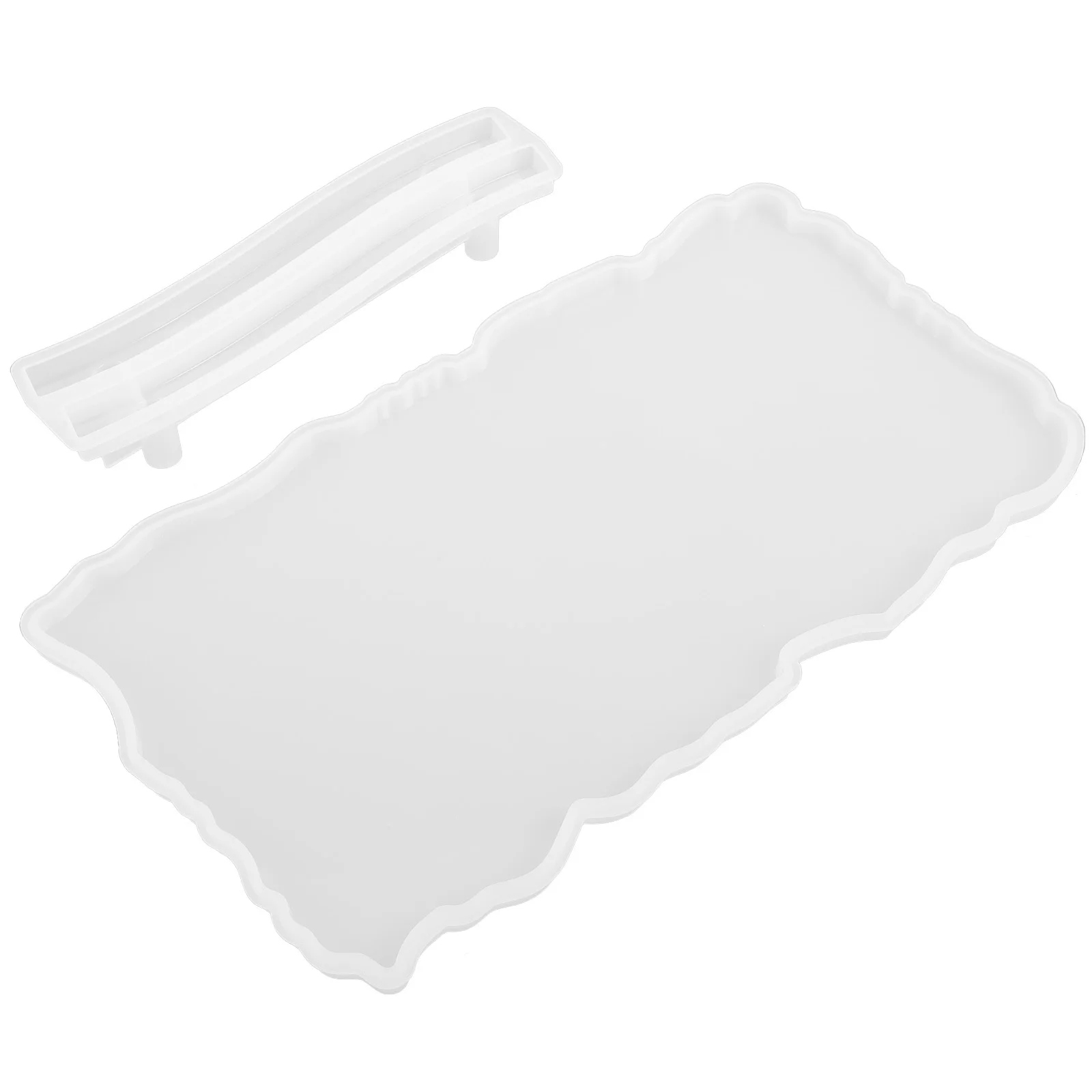 

1Set Silicone Tray Mold Soft Reusable Resin Mold for DIY Fruit Plate Storage Tray Resin Crafts Silicone Molds for Crafts