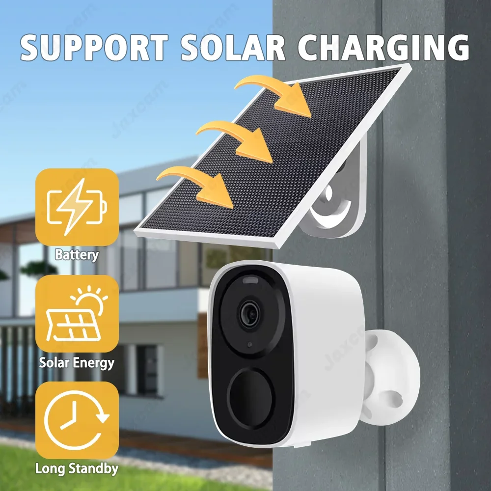 5MP HD WIFI Solar Camera Outdoor Monitor Two Way Audio Color Night Vision Bulit-in Battery Security Protection Camera O-KAM App